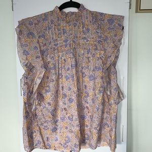 Anthropology Love the Label purple with yellow top size XS
